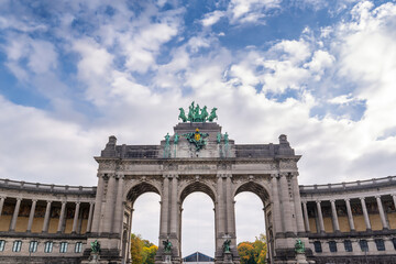 Cinquantenaire Arch in the Cinquantenaire park in Brussels, Brussels, Belgium