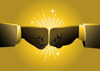 Fist Bump Gesture – Friendship, Support, and Team Spirit