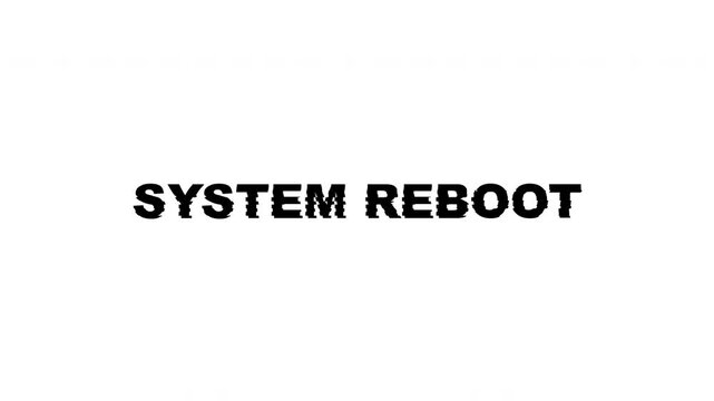 System reboot restart computer technology error loading ideal for illustrating system failures, software updates, or maintenance processes.