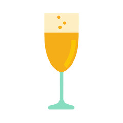 Stylized illustration of a glass of beer with foam