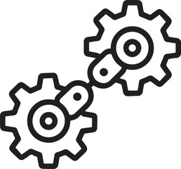 Interlocking gears symbolizing teamwork, innovation, and progress in modern business solutions, perfect for technology startups and engineering projects