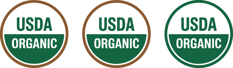 Usda organic certification logos on white background