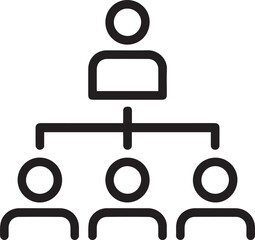 Streamlined organizational chart design for modern business hierarchy and team management visualizing company structure and reporting relationships elegantly