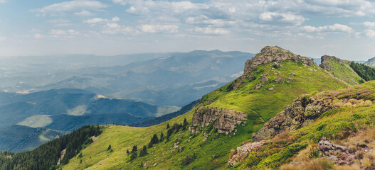 Panoramic Landscape with Tri Cuke Mountain Peak