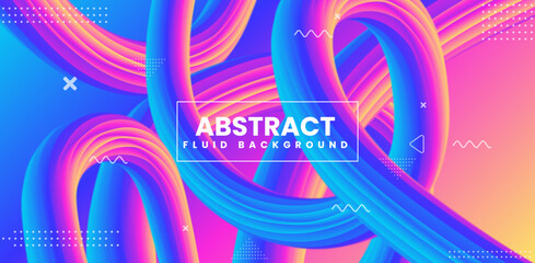 Futuristic fluid shape abstract flow with bright vivid color burst background vector design for event poster, technology themes and social media templates.
