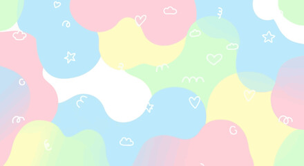 Cute vector seamless pattern with cartoon flowers, butterflies, and leaves for baby and kid design