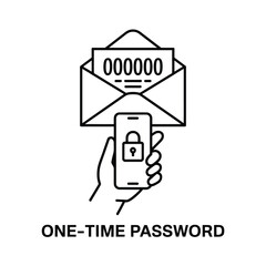 Secure mobile one time password authentication icon