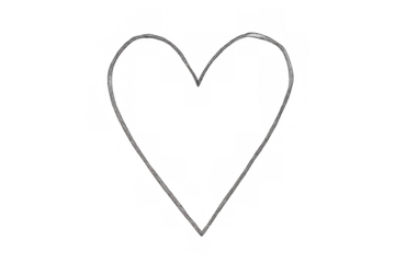 Glass heart outline creating a symbol of love and romance, glossy transparent shape for design elements