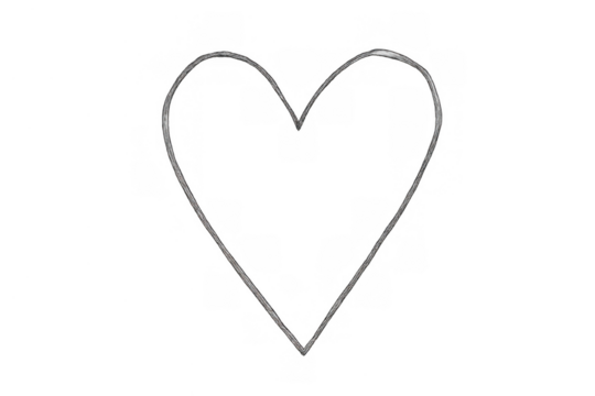 Glass heart outline creating a symbol of love and romance, glossy transparent shape for design elements - Powered by Adobe