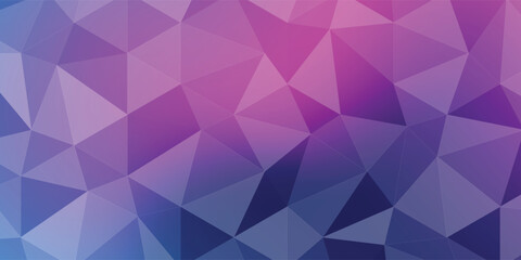 vibrant blue and pink low poly abstract banner