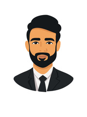 portrait of an eastern man with traditional features and confident expression