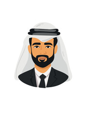 stylized illustration of eastern man with cultural attire