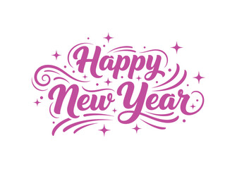 A vector illustration card for Valentine's Day celebration with pink heart symbol and happy text design