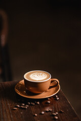 Perfect Heart Latte Art: Cozy Hot Coffee Drink Photography