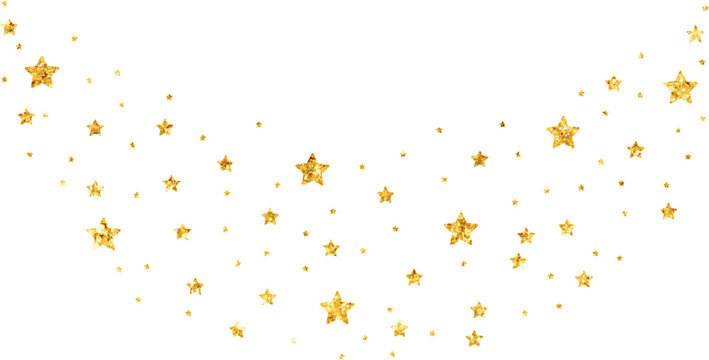 Golden Stars Glitter Confetti Decoration vector svg