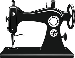 Sewing machine Black silhouette