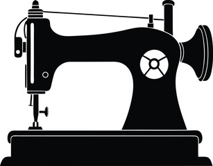 Sewing machine Black silhouette