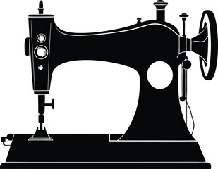 Sewing machine Black silhouette