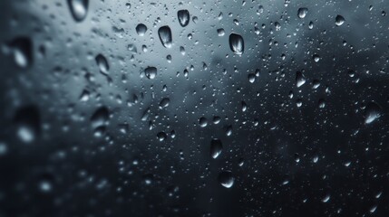 Raindrops create a symphony on midnight glass, capturing the essence of solitude, World Rainforest Day, and Tranquility Day