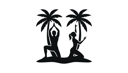 Yoga retreat on tropical island wellness and fitness vacation