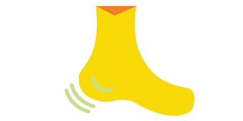 Swollen ankle or foot injury with pain and inflammation: concept