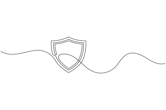 Minimalist shield symbol for privacy and security