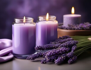 lavender aromatherapy calming purple candles for spa like relaxation at home