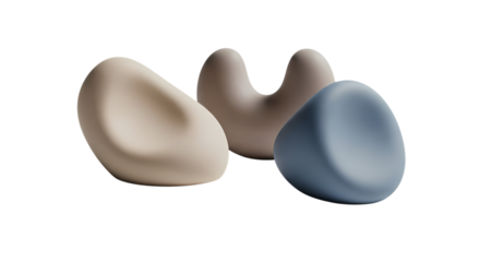 Modern abstract shapes creating a minimalist and calming design element, perfect for branding, web design, or adding a touch of sophistication to any project