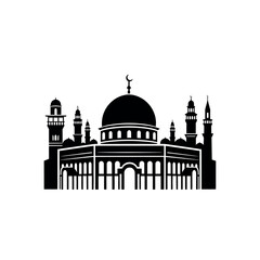 Mosque Silhouette Islamic Architecture and Religious Symbolism.