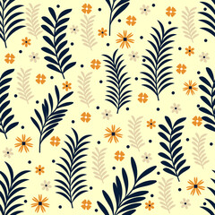 Seamless pattern.Floral and floral pattern on a light background.Vector illustration