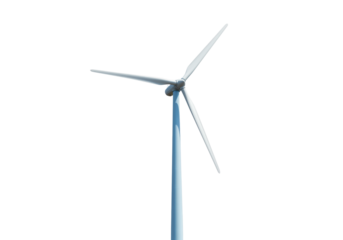 Isolated wind turbine producing renewable energy, ecology development, sustainable power