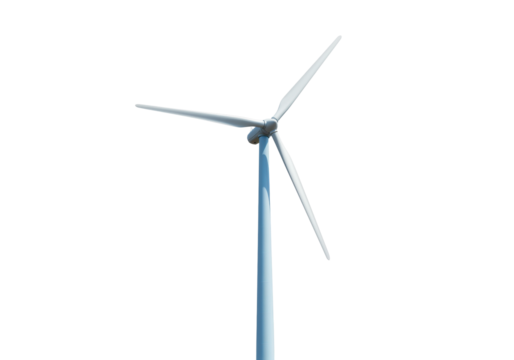 Isolated wind turbine producing renewable energy, ecology development, sustainable power
