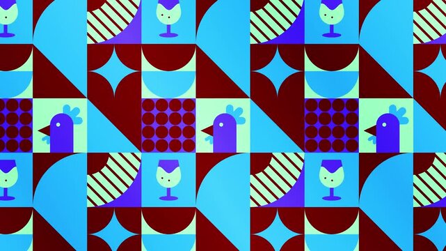 4K Thanksgiving Colorful Animated Background Footage| Festive Thanksgiving Pattern Animation | Autumn Harvest Colorful Motion Background | Vibrant Turkey Day Animated Backdrop | Colorful Fall-Themed