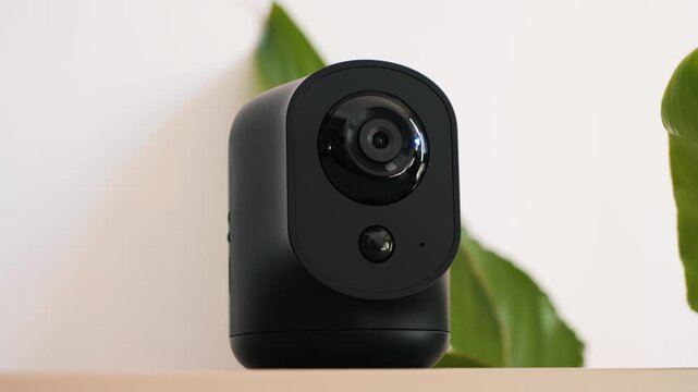 IP security camera for residential properties. Smart home and security concept. High quality 4k footage