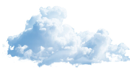 Commercial sky background with white fluffy clouds on transparent PNG for marketing design and nature themed projects


