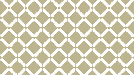 Fototapeta premium Beige and white trellis pattern with diamond shapes isolated on