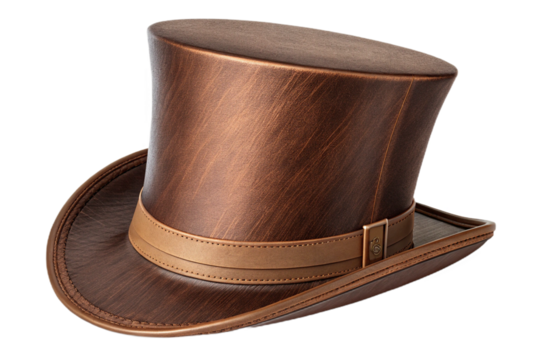 Elegant brown top hat