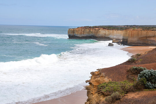 View of landscape and seascape the london bridge location is beautiful good view point at great ocean road australia