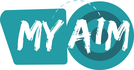 Motivational T-shirt design art My Aim target vector