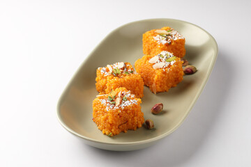 Moti Pak or Motichur barfi/motichoor burfi is a popular indian sweet 