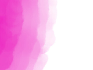 Abstract pink watercolor brush strokes on transparent background