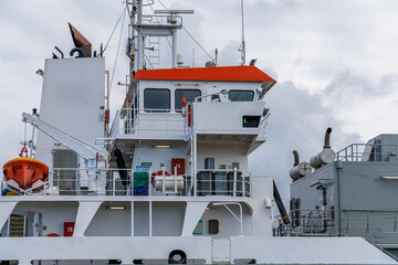 Close-up of Ship's Bridge and Superstructure with Equipment © Jorens