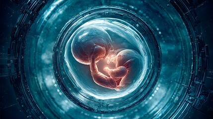 Fetus developing in artificial womb creating life