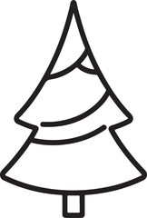 Christmas Tree Icon Silhouette | EPS Festive Holiday Vector