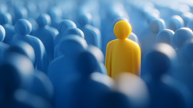 Minimalist expression of individuality amidst uniformity - Powered by Adobe