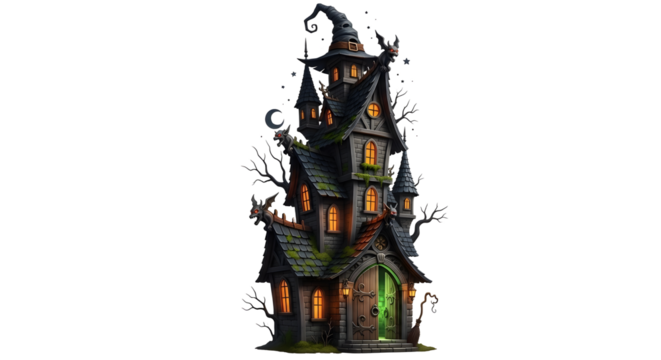 Halloween haunted house haunted mansion, Halloween clipart PNG high quality image .