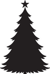 Obraz premium Holiday Christmas Tree Silhouette | EPS Seasonal Vector Graphic