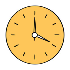 A sleek clock face mockup showcasing minimal design, clear numerals, and realistic hands, perfect for presenting timepiece concepts with style and precision.
