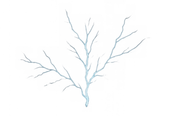 Electric blue lightning bolt striking, dynamic storm energy and electricity, power weather effect on transparent background