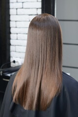 Professional hair treatment in beauty salon